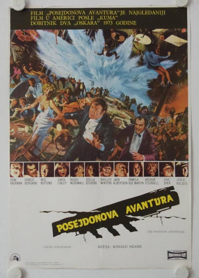 Die Höllenfahrt der Poseidon originales Filmplakat aus Jugoslawien